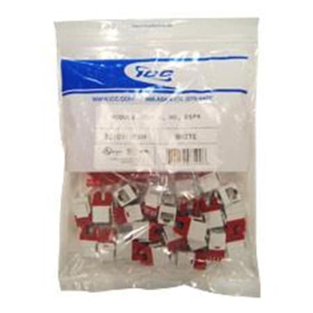 Icc CAT 6 HD Jack White, 25PK IC107F6CWH