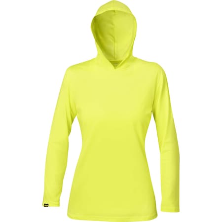 Ironwear Elastex Women's Lightweight Long Sleeve Performance Hoodie, Lime, Large 7110-L-LG