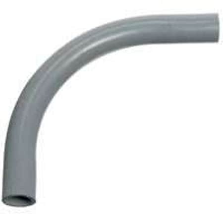Carlon Conduit Fitting 80 Deg Elbow, 2 in, PVC, PVC Coated, Gray UB9FJ