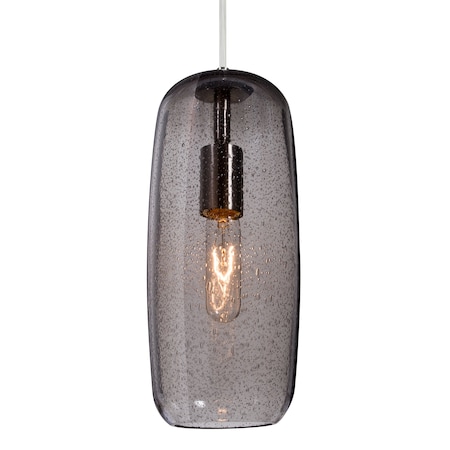 Besa Lighting Besa Pinot 13 Pendant, Smoke Bubble, Satin Nickel Finish, 1x 60W MAX E26 Base 1JT-PINOT13SM-SN