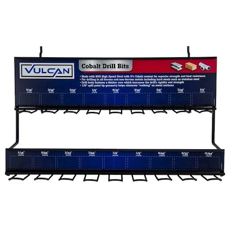 Vulcan Vulcan 994890 Drill Bit Rack, Cobalt, 19 Slot 994890