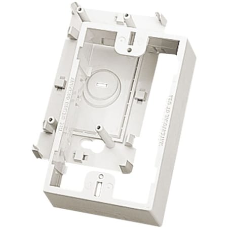 Siemon SURFACE MOUNT BOX UNLOADED, SINGLE GANG FOR CT FACEPLATE, WHITE CT4-BOX-02