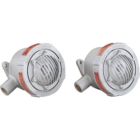Federal Signal Vibrating Horn, Horn, Continuous, 120V AC, 100 dB, Aluminum, Gray, Conduit Mount 31X-120-3