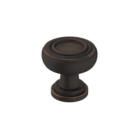 Amerock Ville 1-1/8 inch (29mm) Diameter Oil-Rubbed Bronze Cabinet Knob, 25PK 25VMP36774ORB