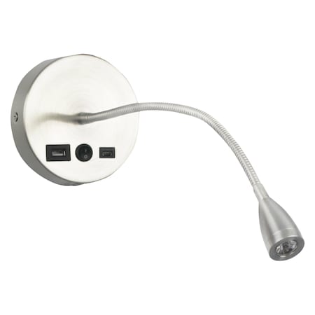 Newhouse Lighting Gooseneck Reading Light Selene, Silver NHRL-SE-SLV