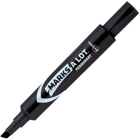 Workstationpro Marks-A-Lot Desk-Style Permanent Chisel Marker, Black - Regular TH3735966
