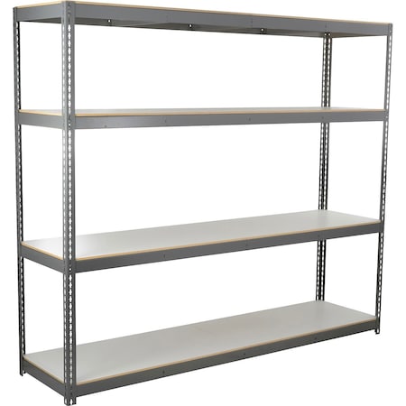 Global Industrial 4 Shelf, Standard Duty Boltless Shelving Starter, 96"Wx48"Dx120"H, Laminate Deck B3171507