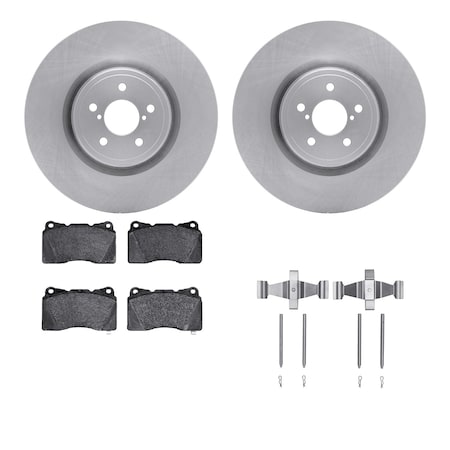 Dynamic Friction Co DFC Rotors with EURO 5000 Ceramic Brake Pads includes Hardware 6612-13011