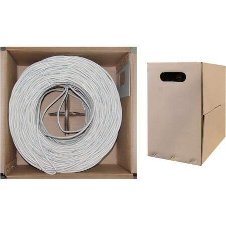 Cable Wholesale Cat5e White Copper Ethernet Cable, Stranded, UTP (Unshielded Twisted Pair), POE Compliant,  10X6-091SH