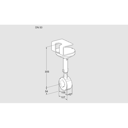 Honeywell Kromschroder VLV, BFLY, BVHR50W01A, DN 50, T PROD FITS BE KS88302701