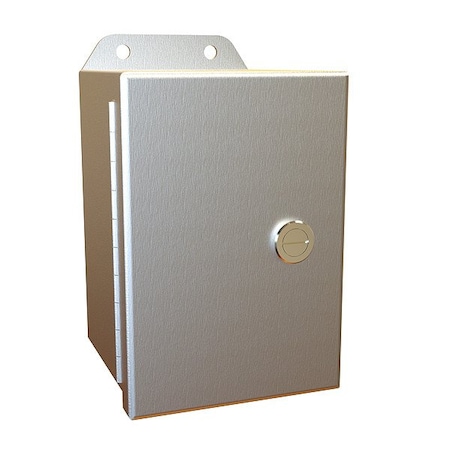 Hammond Latches Electrical Enclosure, 6 in H, 4 in D, 4 in W, 12, 13, 3R, 4, 4X, Aluminum EJ644AL