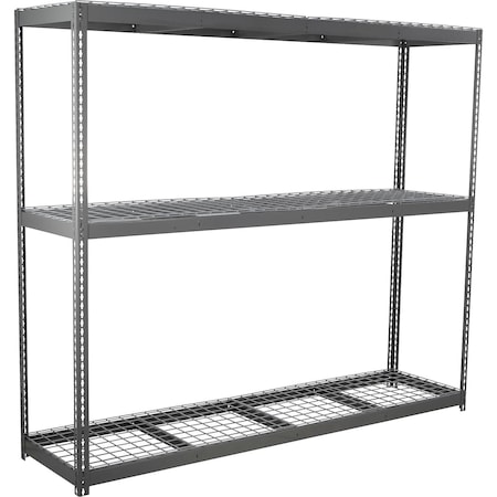 Global Industrial 3 Shelf, Standard Duty Boltless Shelving, Starter, 96"W x 18"D x 72"H, Wire Deck B3171445