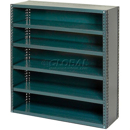 Global Industrial 11 Shelf, Closed Steel Shelving, 36"W x 12"D x 73"H, Starter, 20 GA, Gray 239606