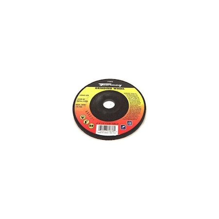 Forney Grinding Wheel, 4 in Dia, 1/4 in Thick, 5/8 in Arbor, 24 Grit, Coarse, Aluminum Oxide Abrasive 71876