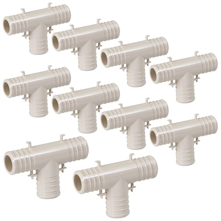 Everflow 1'' PEX Barb Tee Pipe Fitting; Plastic Poly Alloy PK PPTE0100-10