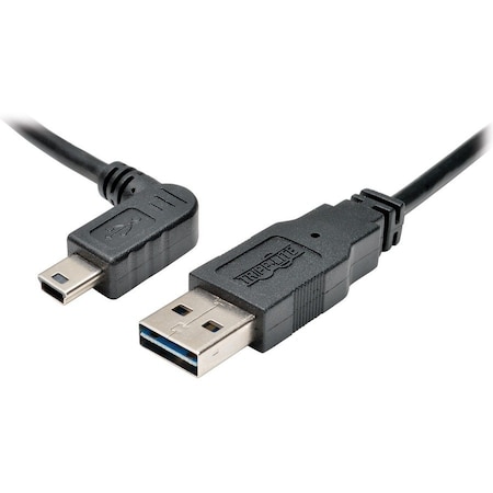Tripp Lite 6FT USB 2.0 UNIVERSAL REVERSIBLE CABLE A TO LEFT 5PIN MINI B 6FT UR030-006-LAB