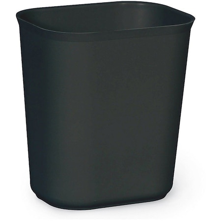 Rubbermaid Commercial 3.5 gal Rectangular Indoor Metal Can, Black, Open Top, Fiberglass, 11.13 in FG254100BLA