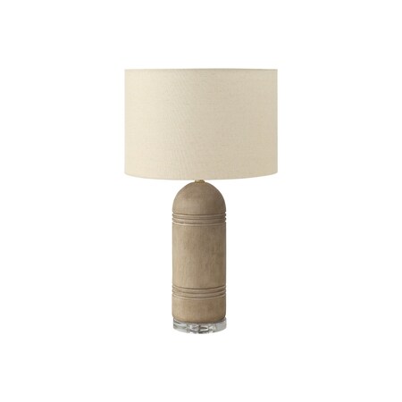 Monarch Specialties Lighting, 28"h, Table Lamp, Brown Resin, Beige Shade, Contemporary, Modern I 9915