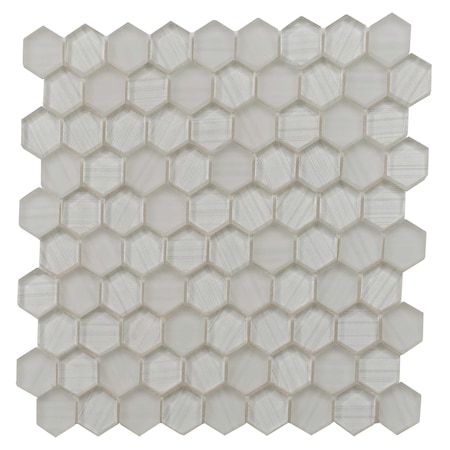 Apollo Tile White 11.6 in x 12 in Glass Glossy, Matte Floor and Wall Mosaic Tile 4.83 sqft/case, 5PK APLICL8801A