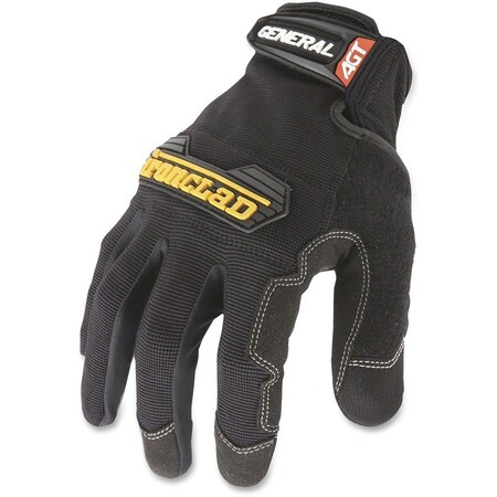 Ironclad Performance Wear Leather Palm Gloves, Straight Thumb, Black, XL, 1 PR GUG-05-XL