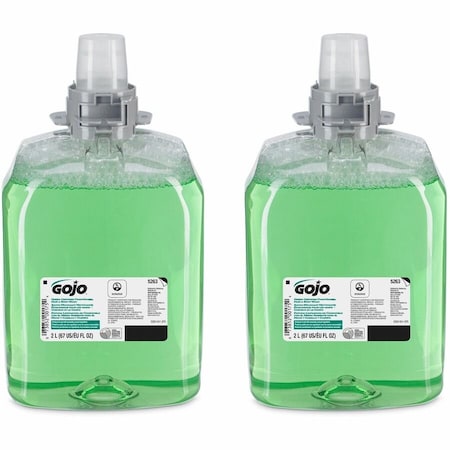 Gojo Foam Hand & Body Wash Refill 2000 ml, Green Certified, Fits 5270-06, 5270-0, Cucumber-Melon, PK2 5263-02