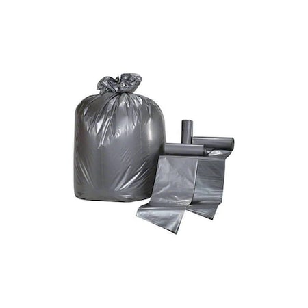 Renown Can Liner, 44 Gal., 1.2 Mil, Low Density, Gray, 36" X 50", 100PK REN24405-CL