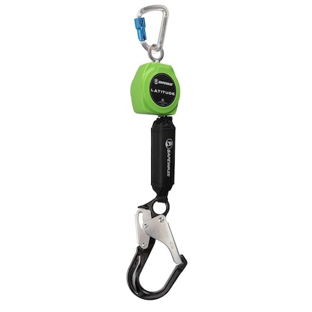 Safewaze Latitude 11ft Single Web SRL: Alu Carabiner, Alu Rebar Hook 024-5425