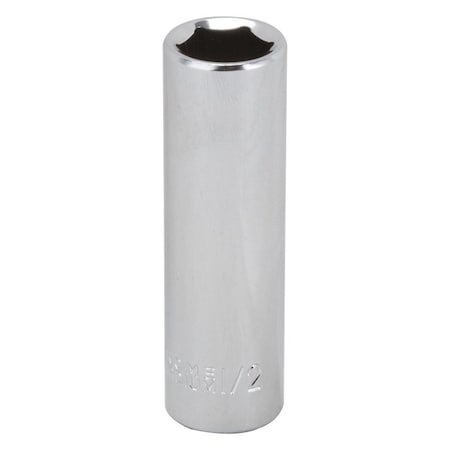 Vulcan Drive Socket, 1/2 in Socket, 3/8 in Drive, 6-Point, Chrome Vanadium Steel, Chrome, MT6495634 MT6495634