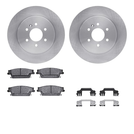 Dynamic Friction Co DFC Rotors with EURO 5000 Ceramic Brake Pads includes Hardware 6612-46117
