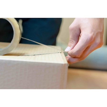 Scotch Carton Sealing Tape, 1.8 mil Thick, 2 in W x 100 m L, 3 in Core Dia., Clear, 36 PK 371