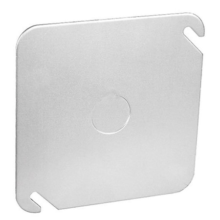 Southwire Blank Cover, 4 in W, Square, Steel, Silver, Galvanized 52C6-UPC