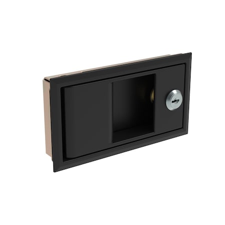 Southco Multi-Point Compression Latch Actuator, Locking Handle Style, Zinc alloy, Black M3-17