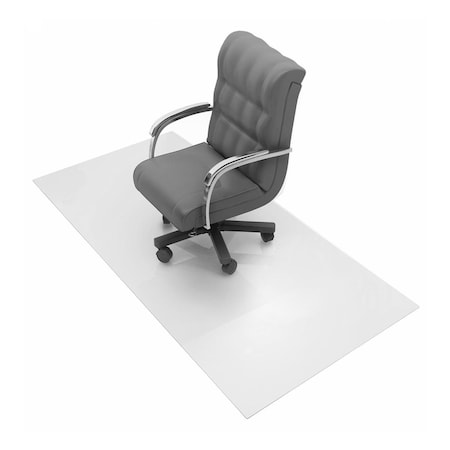 Back2Basics Cleartex Advantagemat Pvc Rectangular Chair Mat For Low Pile Carpets 0.25 In, Clear 48 X 79 In. BA298562