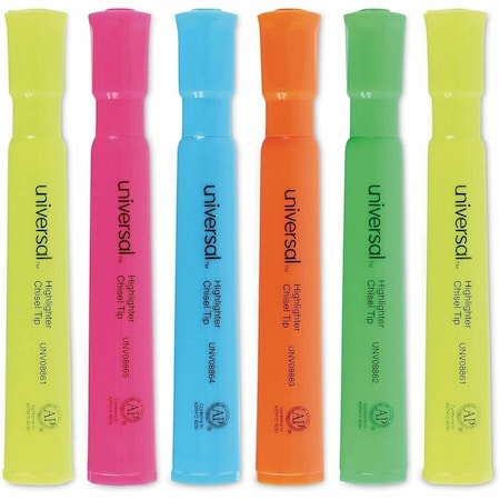 Universal UNV0 Desk Highlighter, Assorted Colors, 12 per Set 8867