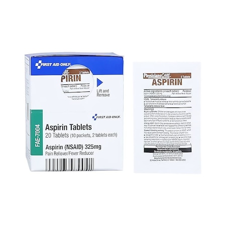 Acme United Aspirin Tablets 325mg Refill, 20PK 5590026