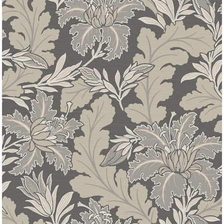 A-Street Prints Butterfield Grey Floral Wallpaper 2970-26143