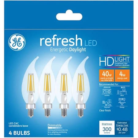 Current 4W Refresh Light LED Bulb, 4PK 240199