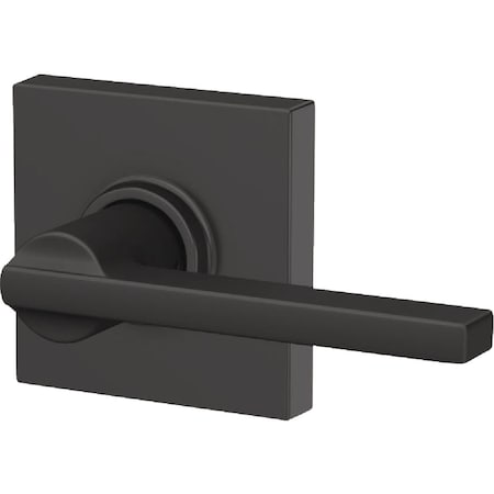 Schlage Latitude Lever Collins Matte Black Hall & Closet Lock F10GLAT622COL