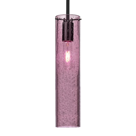 Besa Lighting Besa Juni 16 Pendant, Plum Bubble, Black Finish, 1x 60W MAX E26 Base 1TT-JUNI16PL-BK