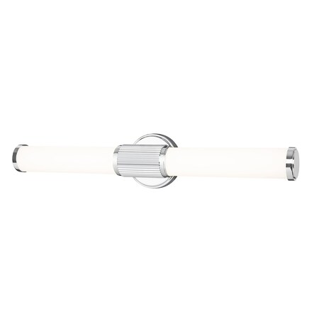 Z-Lite Solange 1 Light Vanity, Chrome/Opal White, 25.5 In W x 4.75 In H 1021-25W-CH-LED