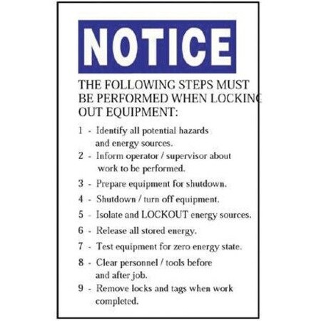 Panduit Lockout Label, 5 In. H, 3-1/2 In. W, PK5 PVS0503N458Y