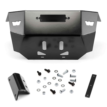 Warn Retains Factory Bumpert, Powder Coated Black Steel 101690