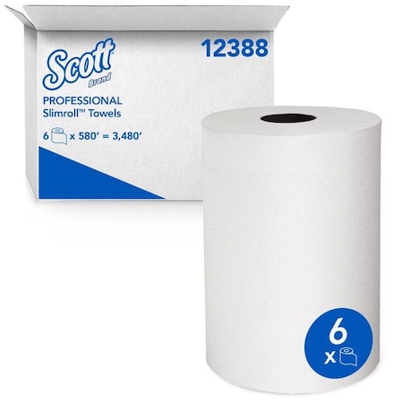 Scott Slimroll Hard Roll Towels 1 ply, 6PK 12388