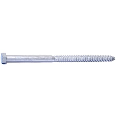 Midwest Fastener Lag Screw, #0, 10 in, Steel, Galvanized Hex Drive 5603