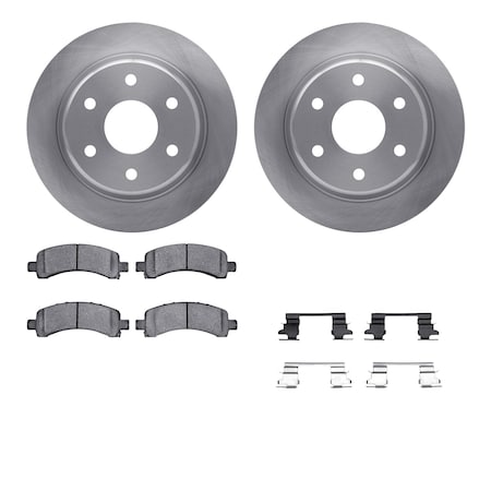 Dynamic Friction Co DFC Brake Rotor with 5000 Brake Pads and Hardware Kit 6512-48271