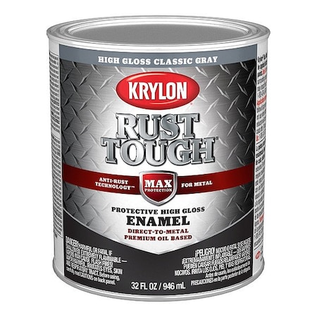 Krylon Alkyd Coating, Paint, Solvent, Classic Gray K09716008