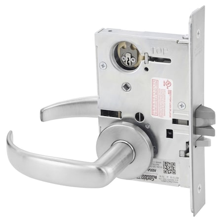 Corbin Russwin Single Cylinder Latch Only, Princeton Lever - A Rose, Less Cylinder, Satin Chrome ML2055 PSA 626 LC