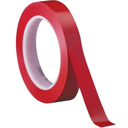 3M 1/2in x 36 yds. Red Vinyl Tape 471, 72PK T963471R