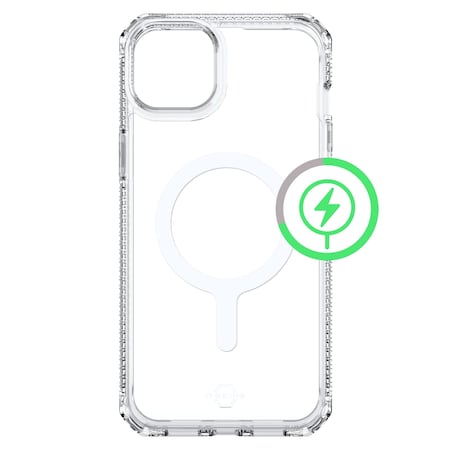 Itskins Hybrid r Clear Magsafe Case For Apple Iphone 15 Plus / Iphone 14 Plus, Transparent AP5R-HMACR-TRSP