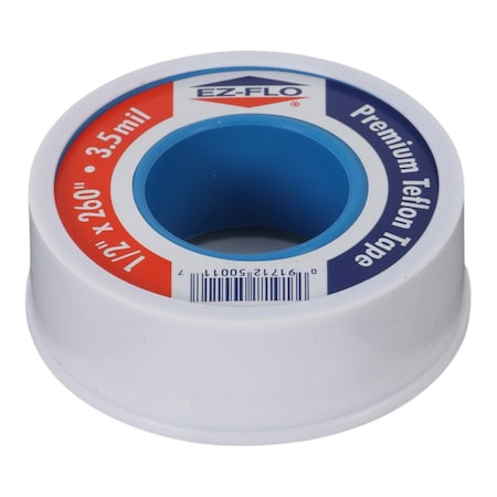 Zoro Select Thread Sealant Tape, White, PTFE, 260" L 50011